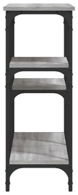 Mesa consola 102x29x75 cm derivados de madeira cinzento sonoma