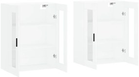 Móveis de parede 2 pcs derivados de madeira branco