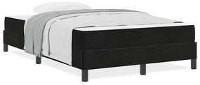 Cama box spring com colchão Preto 120 x 190 cm Veludo