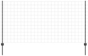 vidaXL Cerca e Poste Cinzeto 1,2 x 10 m Aço