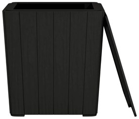 Mesa de jardim com tampa removível polipropileno preto