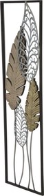 DECORAÇÃO DE PAREDE FOGLIE -B- 30,5X2,5X99,5 CM DOURADO E PRATEADO