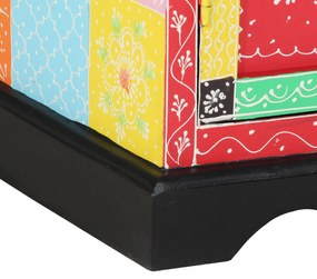 Mesa de Console vidaXL Multicolorida 50x30x75 cm em Madeira Sólida de