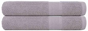 Toalhas de sauna 2 pcs 80x200 cm 360 gsm 100% algodão cinzento