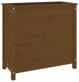 Vaso/floreira de jardim 82,5x40x78 cm pinho maciço castanho-mel