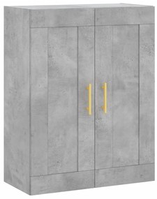 Armário alto 69,5x34x180 cm derivados de madeira cinza cimento