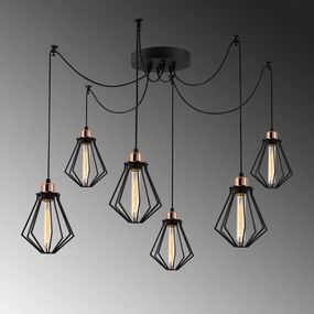 Candeeiro Chandelier Oylat – Preto – 138 cm de Diâmetro x 110 cm de Al