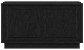 Armário de TV vidaXL Preto Carvalho 80x35x45 cm Madeira Engenharia