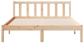 Cama extra longa sem colchão 140x210 cm madeira de pinho maciça