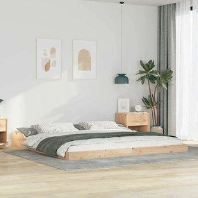 vidaXL Estrutura da Cama Castanho 180 x 200 cm Madeira de pinho maciça