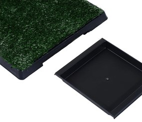 PawHut Sanita para Cães com Relva Artificial e Bandeja Sanita Interior