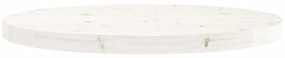 Tampo de mesa redondo Ø60x3 cm madeira de pinho maciça branco