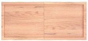 Tampo de mesa com bordas vivas carvalho tratado castanho-claro