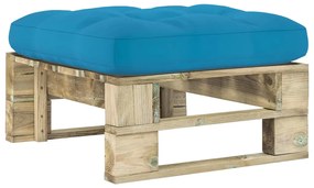 vidaXL Otomana de paletes para jardim pinho impregnado a verde