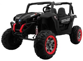 Carro elétrico para Crianças 2 Lugares Buggy SuperStar 2 x 12 V, 4x4 Com MP4, Rodas Espuma EVA, Assento	couro ecológico Preto