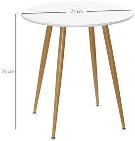 Mesa Bart Redonda - Design Nórdico