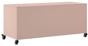 Móvel de TV 100,5x39x43,5 cm aço laminado a frio rosa