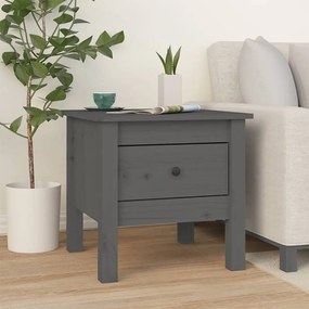vidaXL Mesa de apoio 40x40x39 cm pinho Cinza