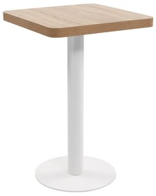vidaXL Mesa bistrô 50x50 cm MDF castanho-claro