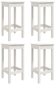 5 pcs conjunto de bar para jardim pinho maciço branco