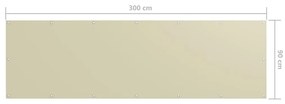 Tela de varanda 90x300 cm tecido Oxford creme