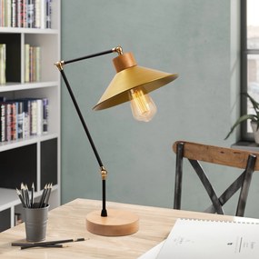 Candeeiro de Mesa Manavgat – Dourado – Diâmetro 24 cm, Altura 52 cm