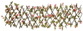  Treliça hera artificial extensível 5 pcs 180x20 cm rosa escuro