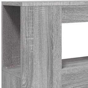 Cabeceira c/ LEDs 100x18,5x103,5 cm sonoma cinzento