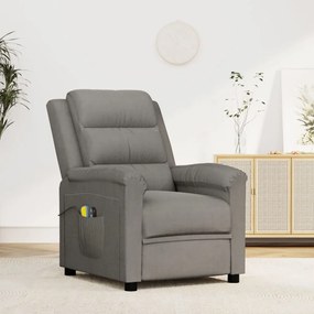 vidaXL Poltrona de massagens elétrica veludo cinzento-claro