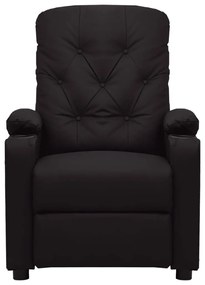 Poltrona reclinável elétrica couro artificial preto