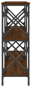 Mesa consola 156x28x80,5 cm derivados madeira carvalho castanho