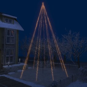 vidaXL Iluminação cascata p/ árvore Natal int/ext 1300 luzes LED 8 m
