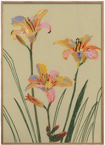 Impressão digital emoldurada Lilies