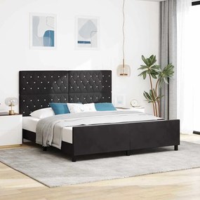 Cama vidaXL Preta 180x200 cm Veludo