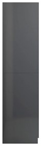 Roupeiro 90x52x200 cm derivados de madeira cinzento brilhante