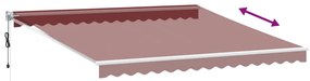 Toldo retrátil automático 400x300 cm bordô