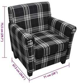 Poltrona com almofadão tecido preto