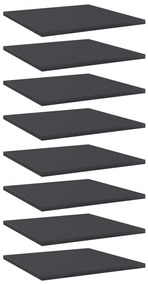Prateleiras para estante 8 pcs derivados de madeira cinza