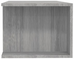 Móvel de TV com luzes LED 135x39x30 cm cinzento sonoma