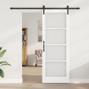 Porta Deslizante vidaXL com Conjunto de Acessórios 'ORKDAL'Branca de M