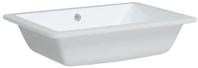 Lavatório casa de banho retangular 55,5x40x18,5 cerâmica branco