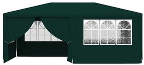 Tenda festas profissional c/ paredes laterais 4x6m 90g/m² verde