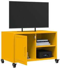 Móvel de TV 68x39x43,5 cm aço amarelo mostarda
