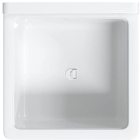 Lavatório de parede 40x40x24 cm resina branco