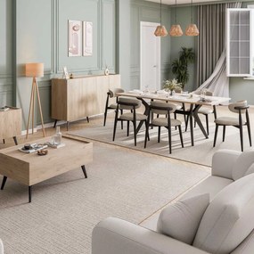 Aparador "Rovere" - Carvalho - 180x100x43cm - Design Moderno