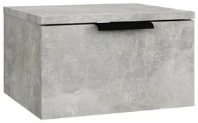 Mesa de Cabeceira Joan -  De Parede - Cor Cinzento Cimento - 34x30x20