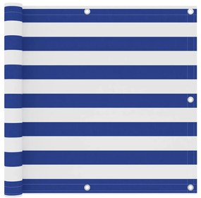 Tela de varanda 90x500 cm tecido Oxford branco e azul