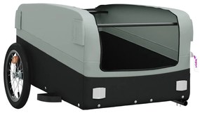 Reboque para bicicleta 45 kg ferro preto e cinza