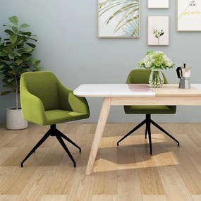 vidaXL Cadeiras de jantar 2 pcs veludo verde-claro