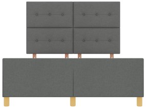 Cama vidaXL Cinza Escuro 140x190 cm Tecido